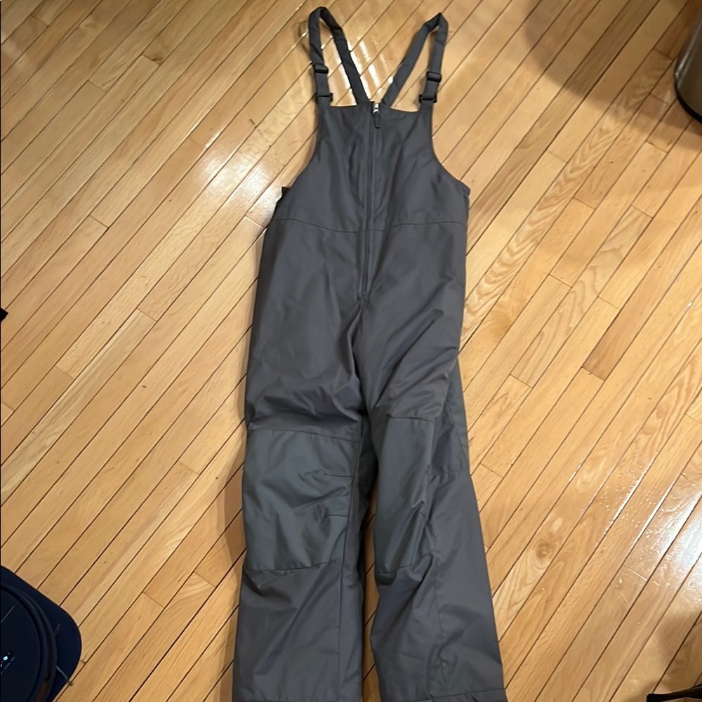 Gray Snow Bib Overalls